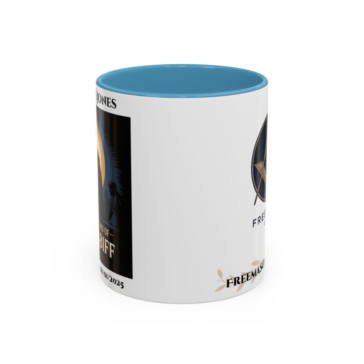 Premium Personalised Freemason Colour Rim Mug - Third Degree - Master Mason - The know the legend of Hiram Abiff - Masonic Mugs