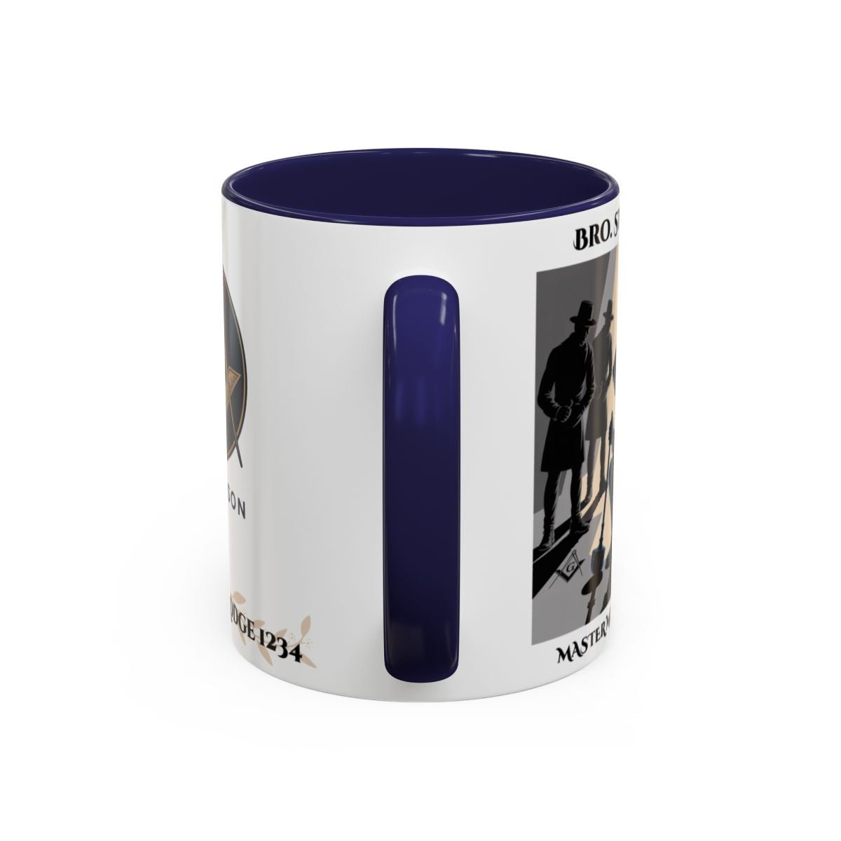 Premium Personalised Freemason Colour Rim Mug - Third Degree - Master Mason - The legend - Masonic Mugs
