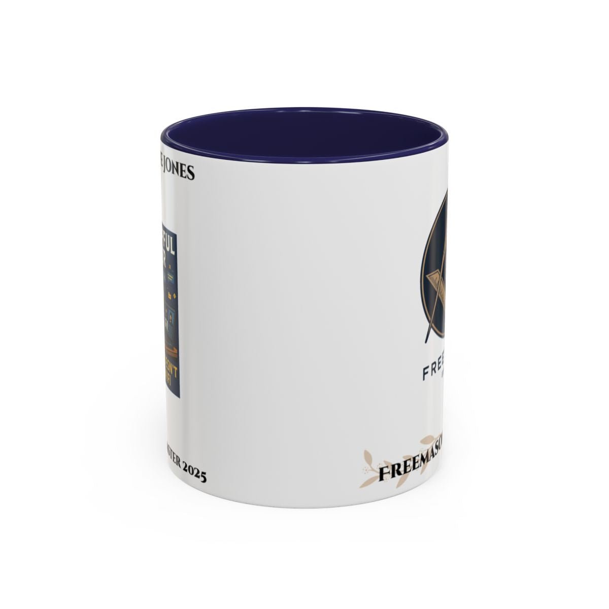 Premium Personalised Freemason Colour Rim Mug - Worshipful Master Design - The gavel doesnt work on wifi - Masonic Mugs