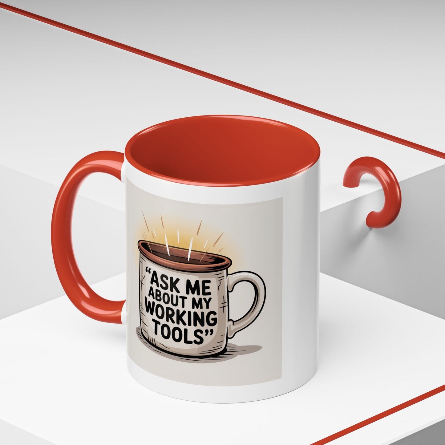 Premium Ready to Go Freemason Design | Ask Me About My Working Tools - Masonic Mugs