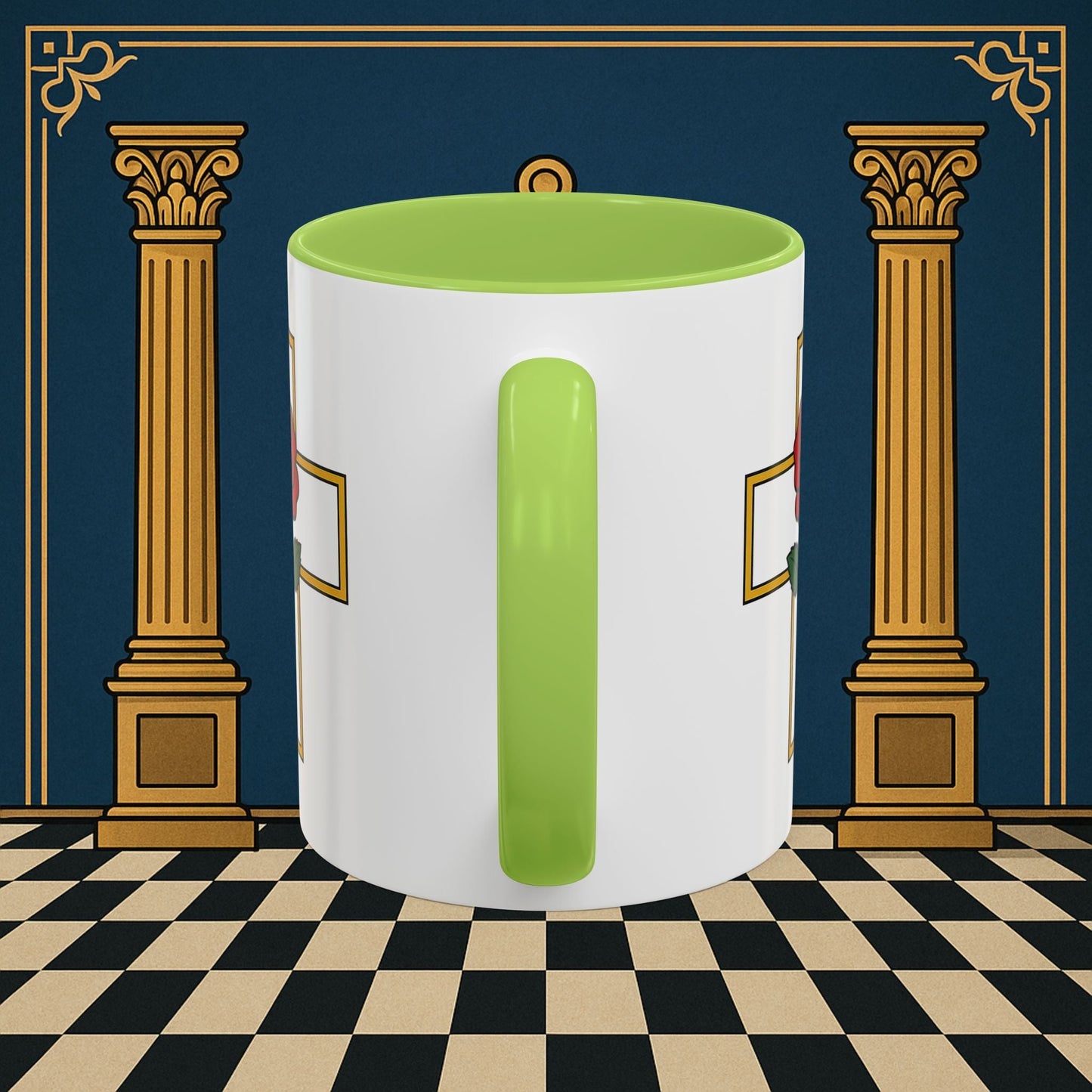 Premium Ready to Go Freemason Design | Crimson Cross | Rose Croix - Masonic Mugs