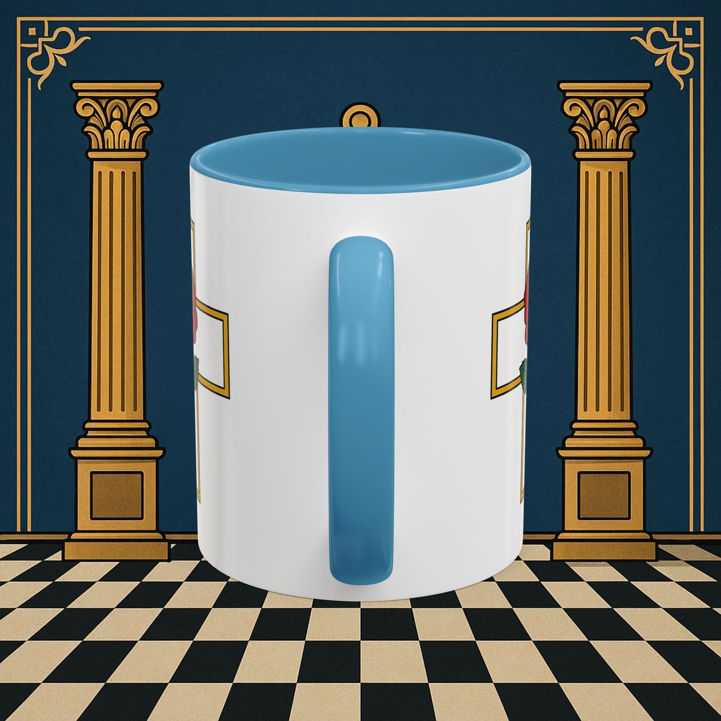 Premium Ready to Go Freemason Design | Crimson Cross | Rose Croix - Masonic Mugs