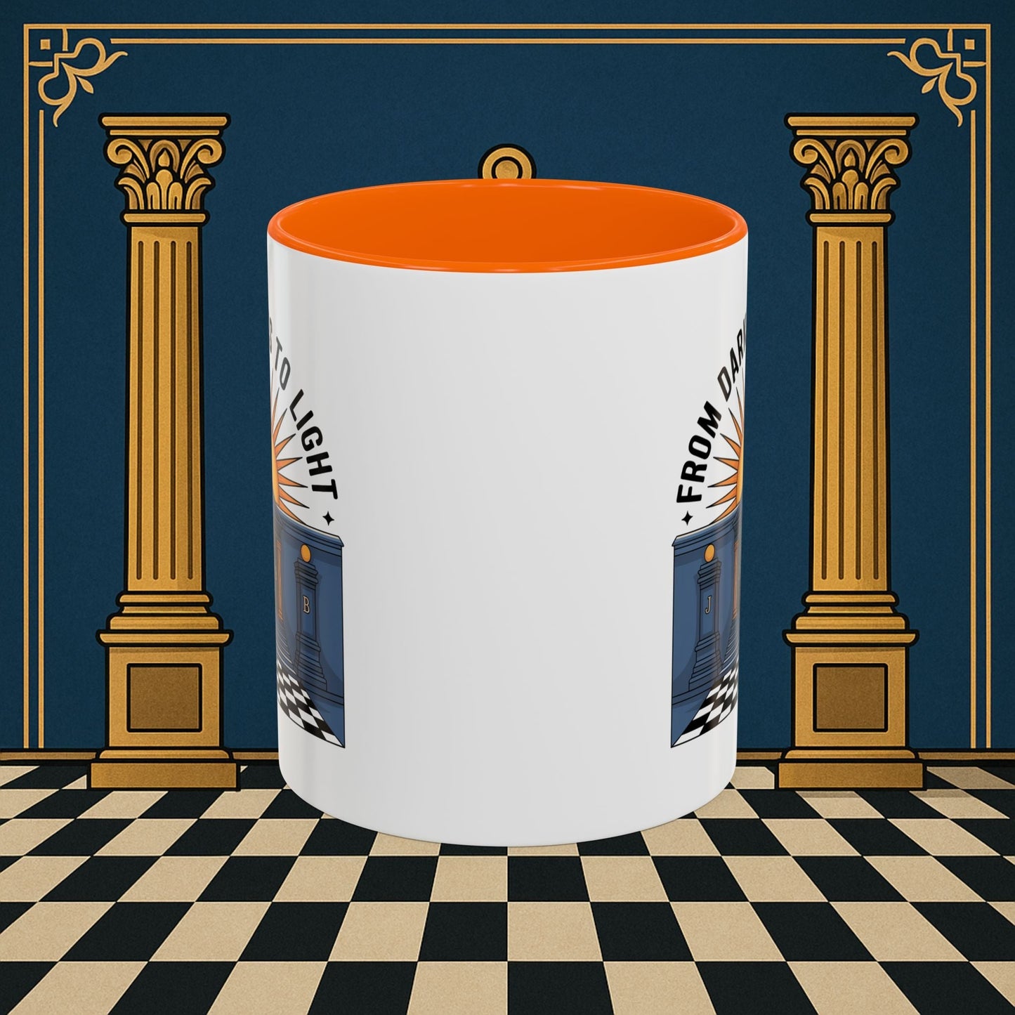 Premium Ready to Go Freemason Design | Entered Apprentice From Darkness to Light - Masonic Mugs