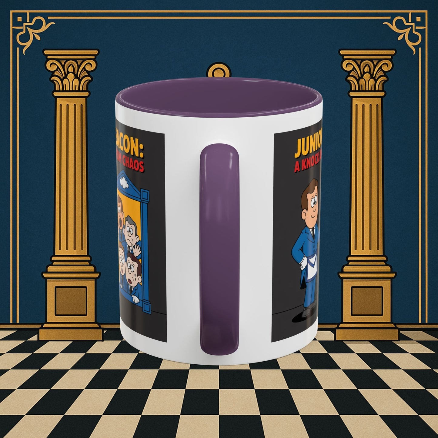 Premium Ready to Go Freemason Design | Junior Deacon: A Fraternal Threshold of Order, Visual Satire in Institutional Hierarchy | Junior Deacon - Masonic Mugs
