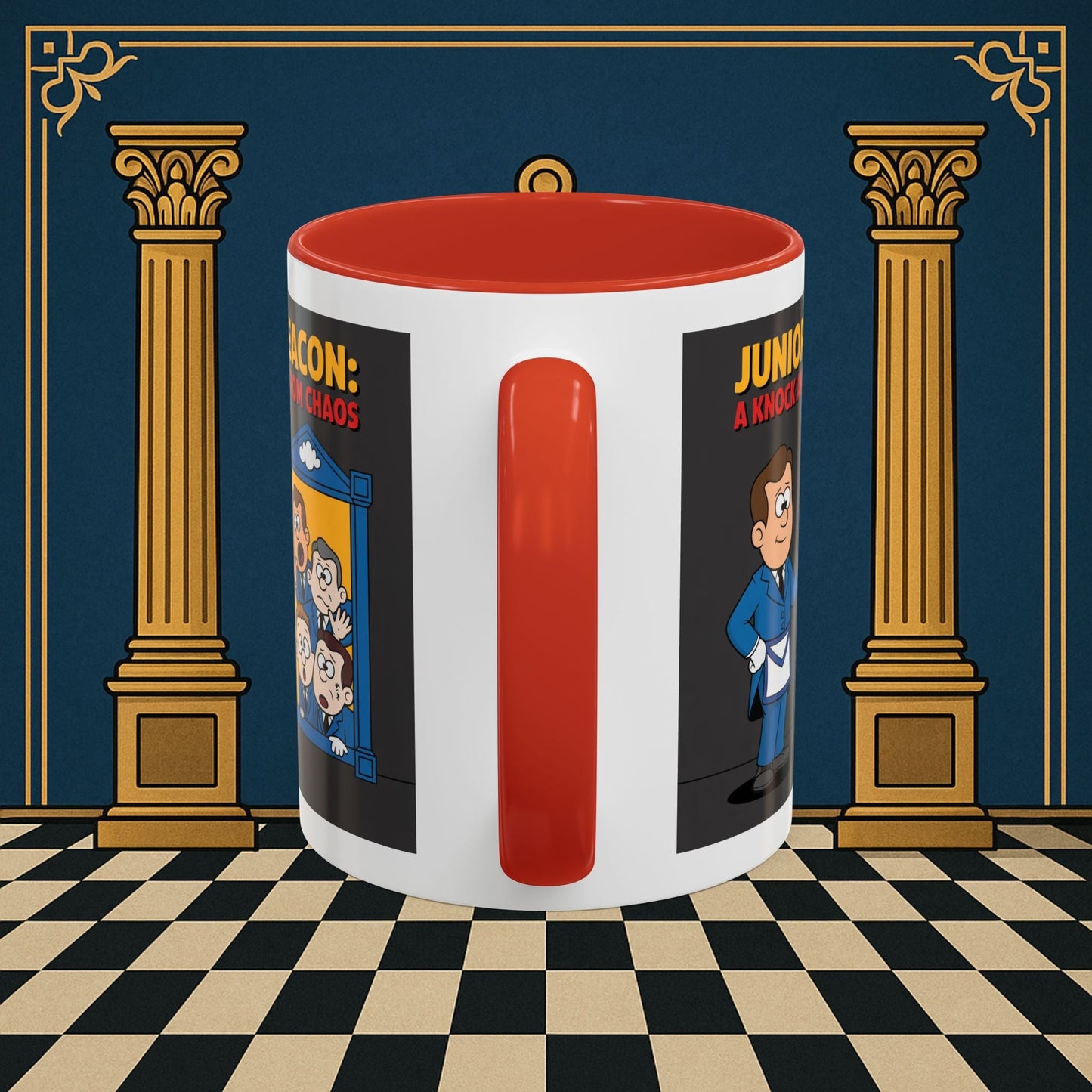 Premium Ready to Go Freemason Design | Junior Deacon: A Fraternal Threshold of Order, Visual Satire in Institutional Hierarchy | Junior Deacon - Masonic Mugs
