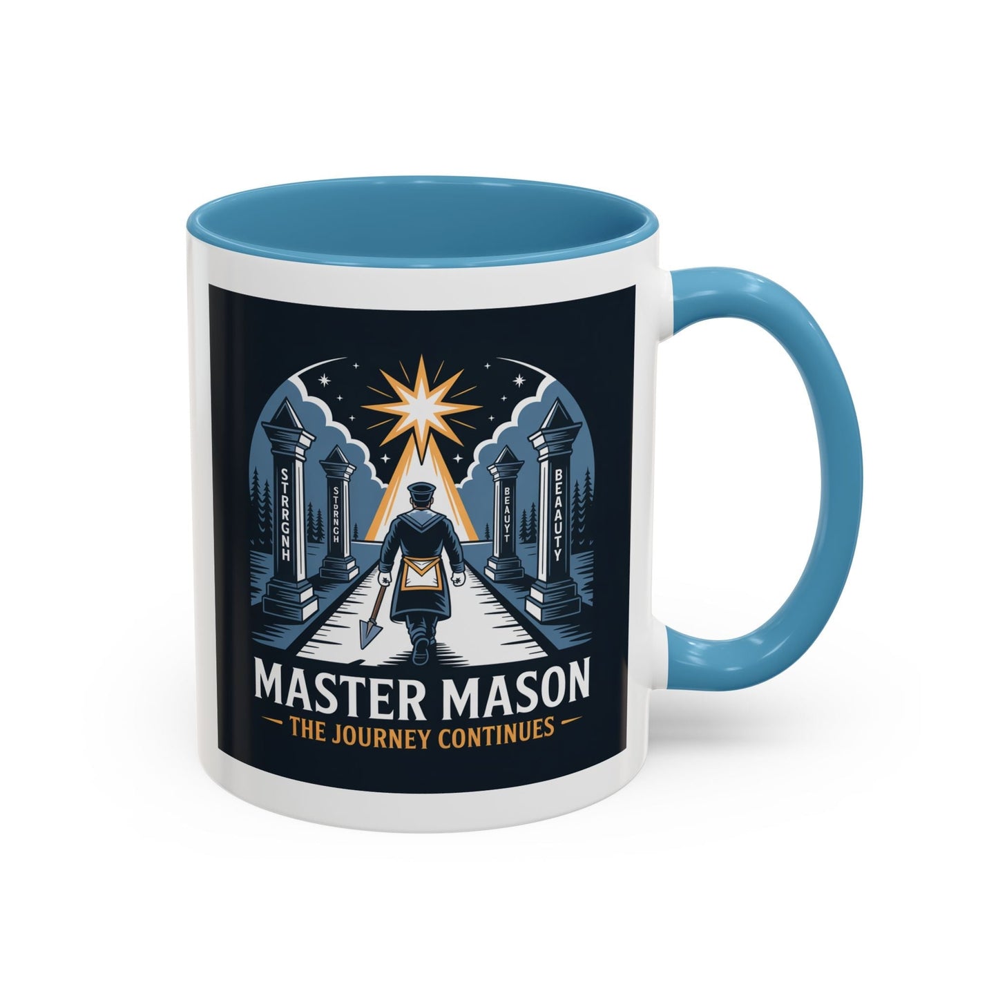 Premium Ready to Go Freemason Design | The Third Degree | Master Mason | The Journey Continues - Masonic Mugs