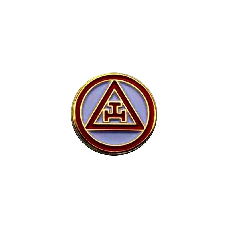Royal Arch Masonic Lapel Pin – 13.5mm Gold Circle Brooch with Butterfly Clutch - Masonic Mugs