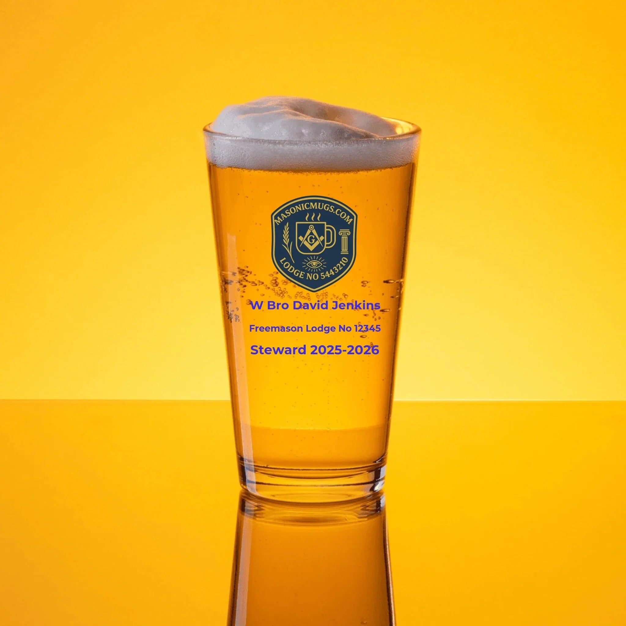 Masonic Mugs Craft Collection:  Personalised Glassware - Masonic Mugs