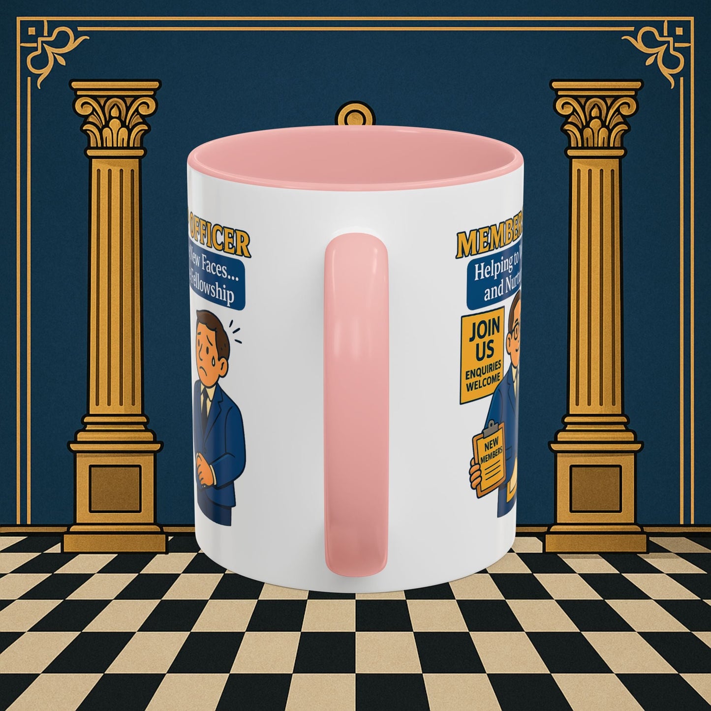 Masonic Mugs - Welcome to the Club - Membership Secretary Printify