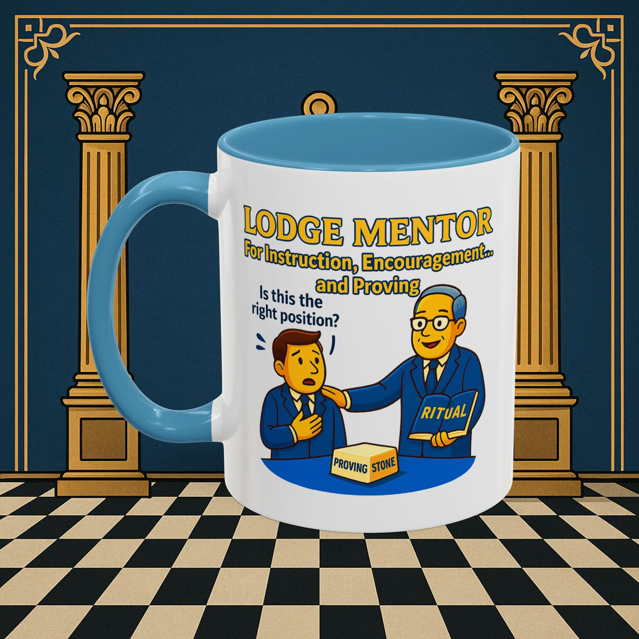 Masonic Mugs - Lodge Mentor Guidance: Masonic Ritual Instruction, Lodge Mentor Printify