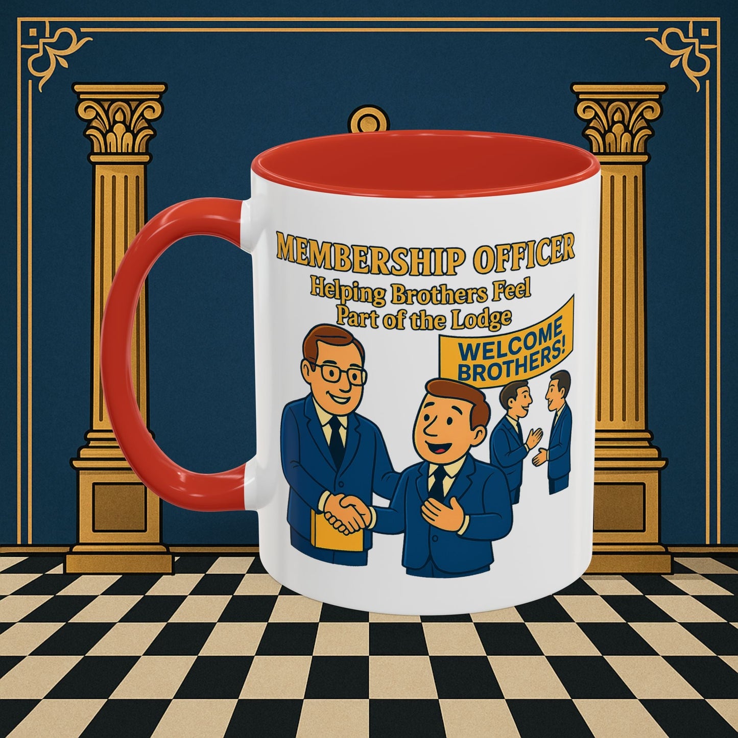 Masonic Mugs - Brotherhood Welcome - Membership Secretary Printify