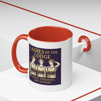 Masonic Mugs – Ladies of the Lodge: Grace, Strength & Support (Accent Coloured 11oz Mug) Printify