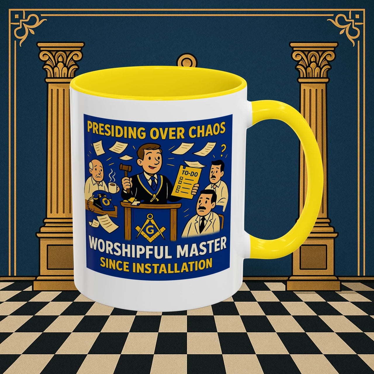 Masonic Mugs - Leadership Labyrinth - Worshipful Master Printify