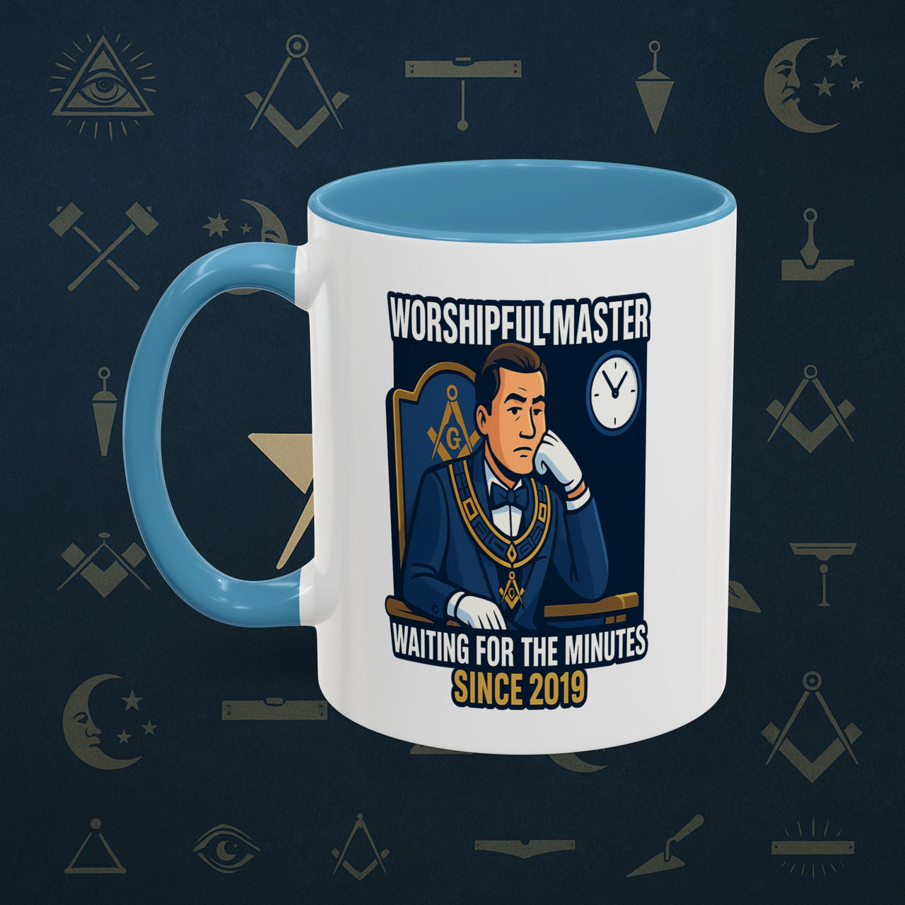 Masonic Mugs - Masonic Monotony - Worshipful Master Printify