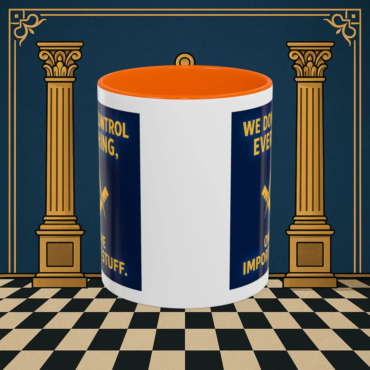 Masonic Mugs Ready to Go – Only the Important Stuff (Accent Coloured 11oz Mug) Printify