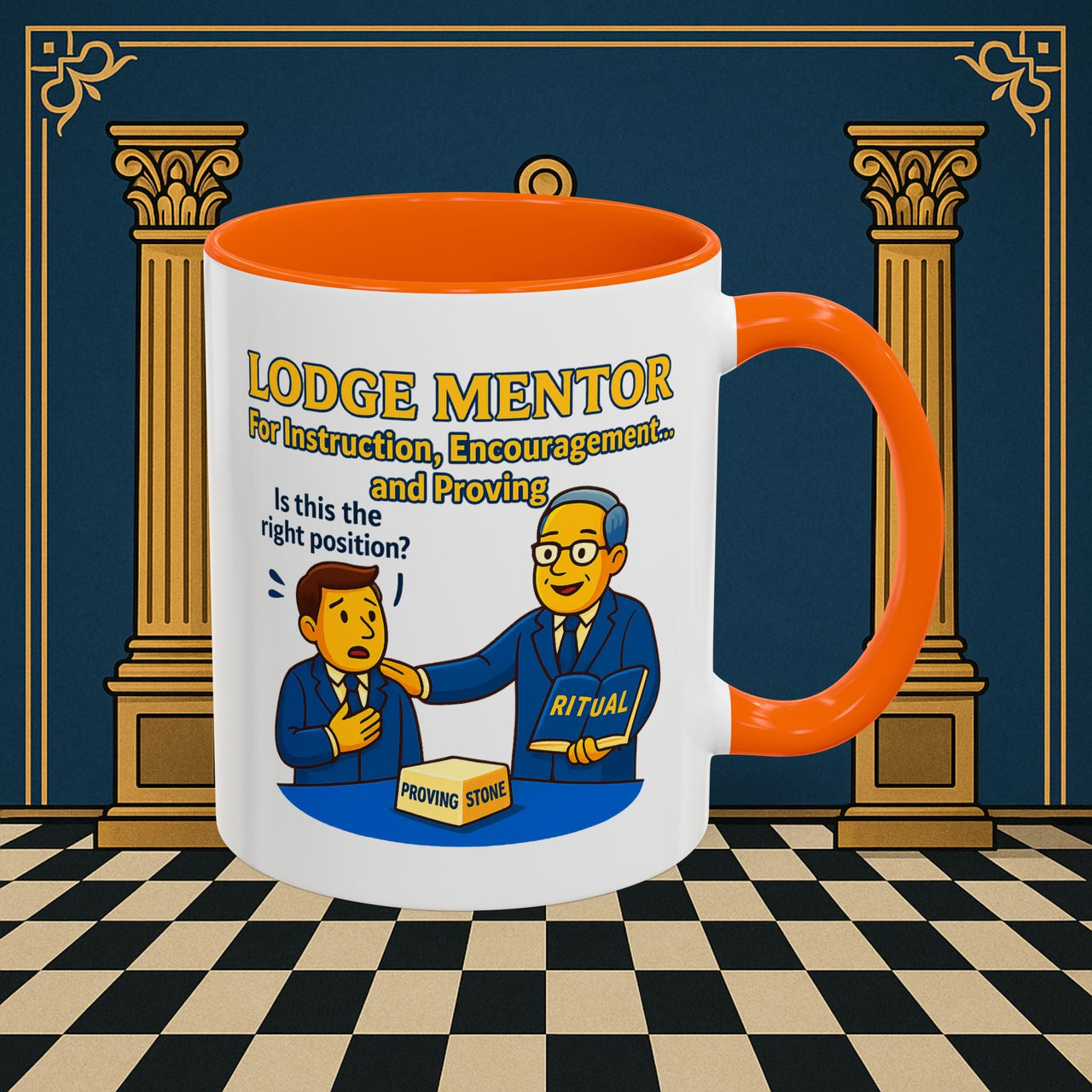 Masonic Mugs - Lodge Mentor Guidance: Masonic Ritual Instruction, Lodge Mentor Printify