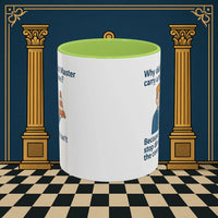 Masonic Mugs Ready to Go – Past Master with a Traffic Cone (Accent Coloured 11oz Mug) Printify