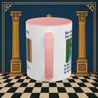 Masonic Mugs Ready to Go – Five Minutes Late (Accent Coloured 11oz Mug) Printify