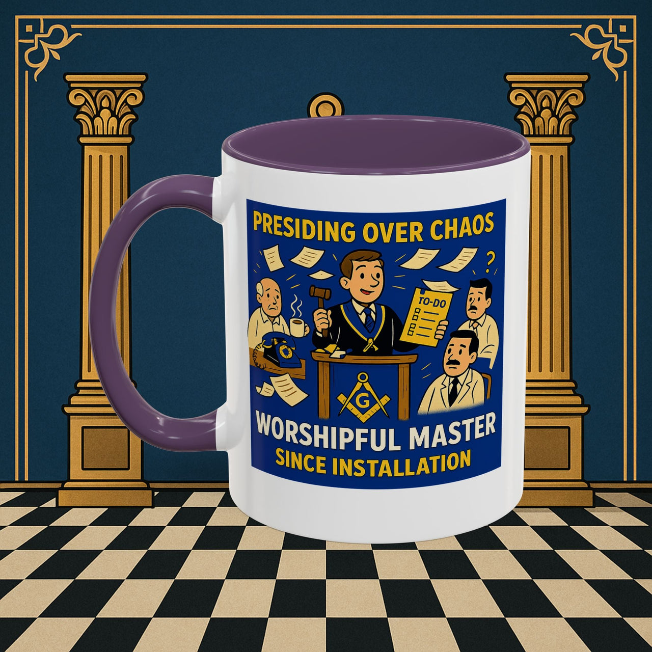 Masonic Mugs - Leadership Labyrinth - Worshipful Master Printify