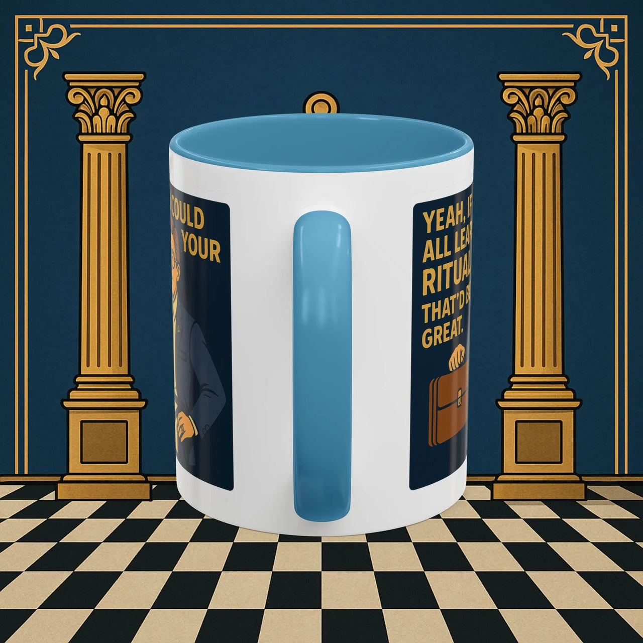 Masonic Mugs Ready to Go – Learn Your Ritual (Accent Coloured 11oz Mug) Printify