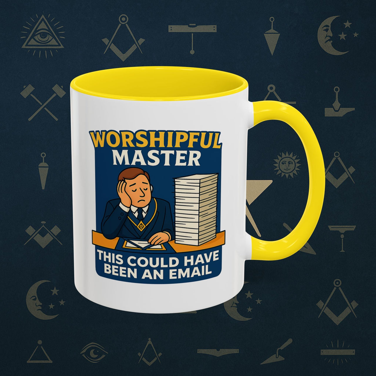 Masonic Mugs - Masonic Meetings Madness - Worshipful Master Printify