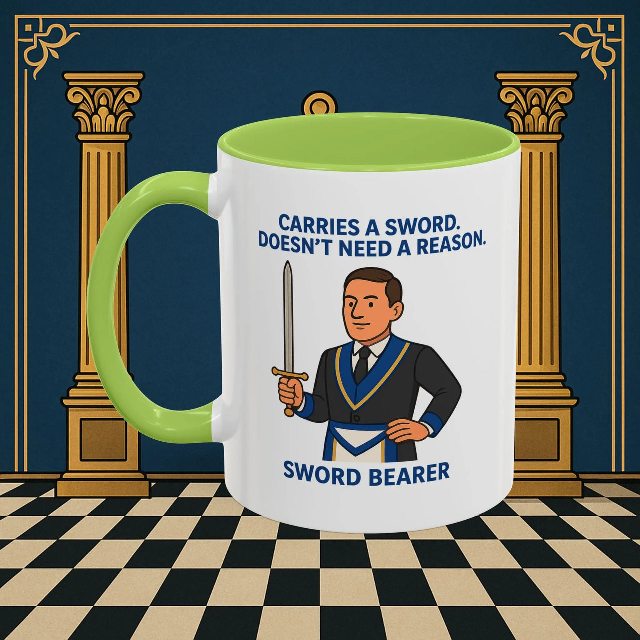 Masonic Mugs - Sword of Mystery - Provincial Sword Bearer Printify