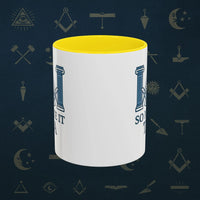 Masonic Mugs Ready to Go – So Mote It Tea (Accent Coloured 11oz Mug) Printify