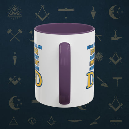 Masonic Mugs Ready to Go – Brother and Dad (Accent Coloured 11oz Mug) Printify