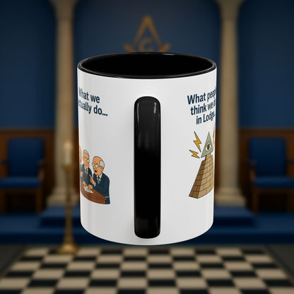 Masonic Mugs Ready to Go – Just for the Ceremony (Accent Coloured 11oz Mug) Printify