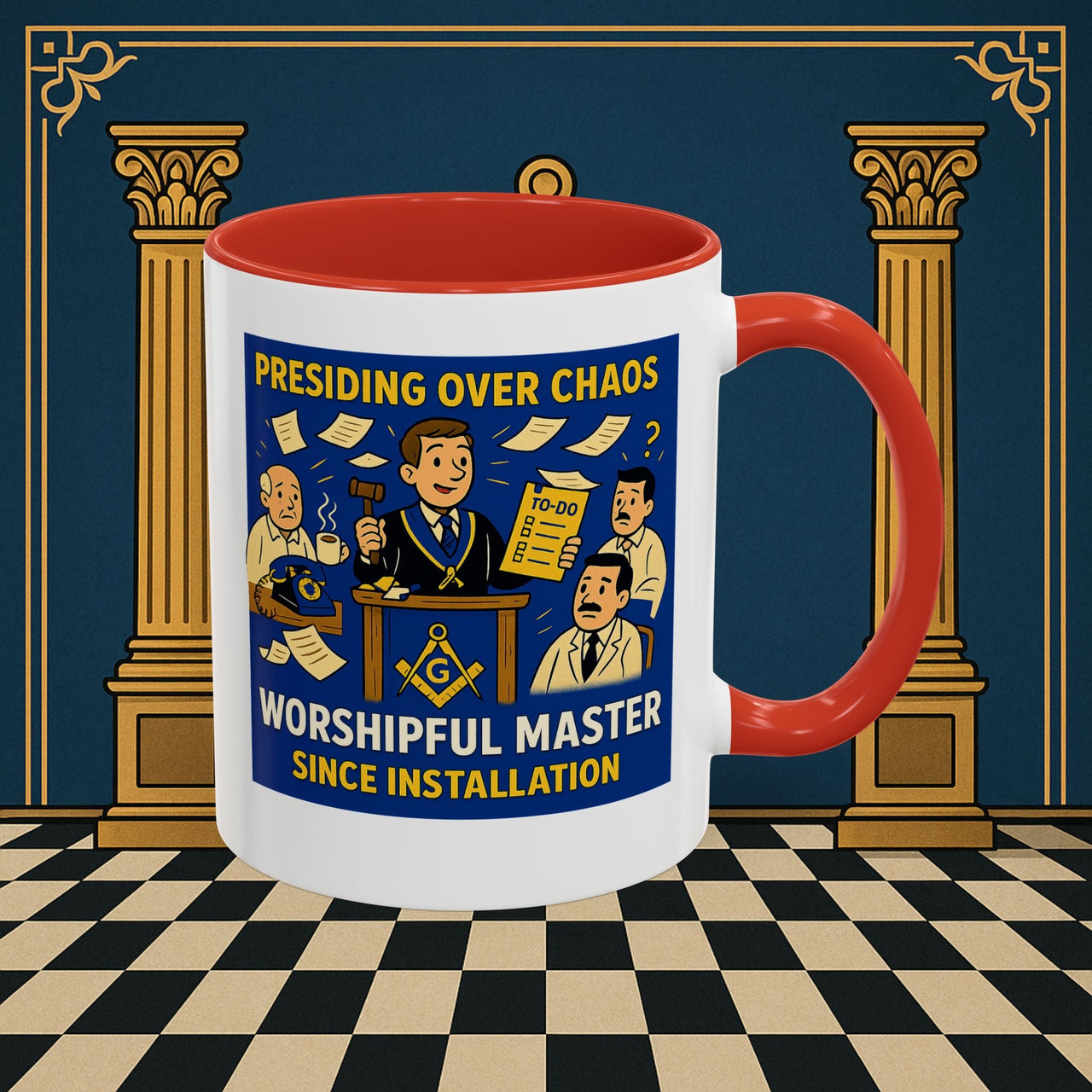 Masonic Mugs - Leadership Labyrinth - Worshipful Master Printify