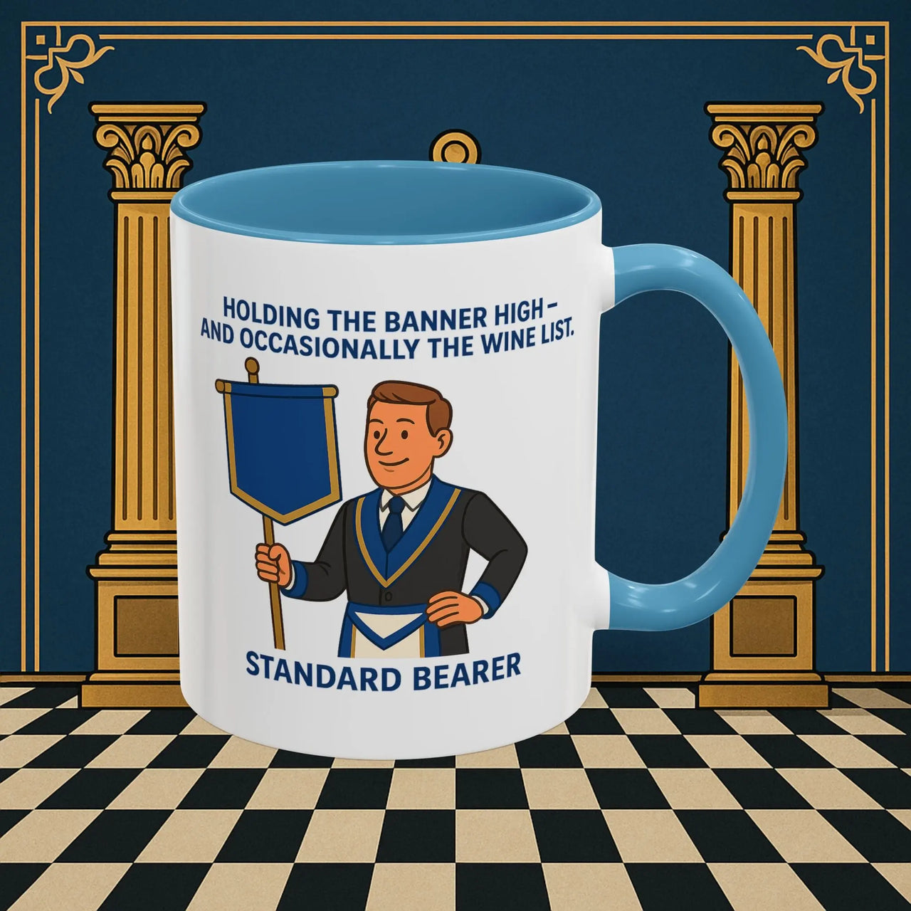 Masonic Mugs - Banner and Barrel - Provincial Standard Bearer Printify