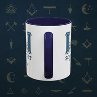 Masonic Mugs Ready to Go – So Mote It Tea (Accent Coloured 11oz Mug) Printify