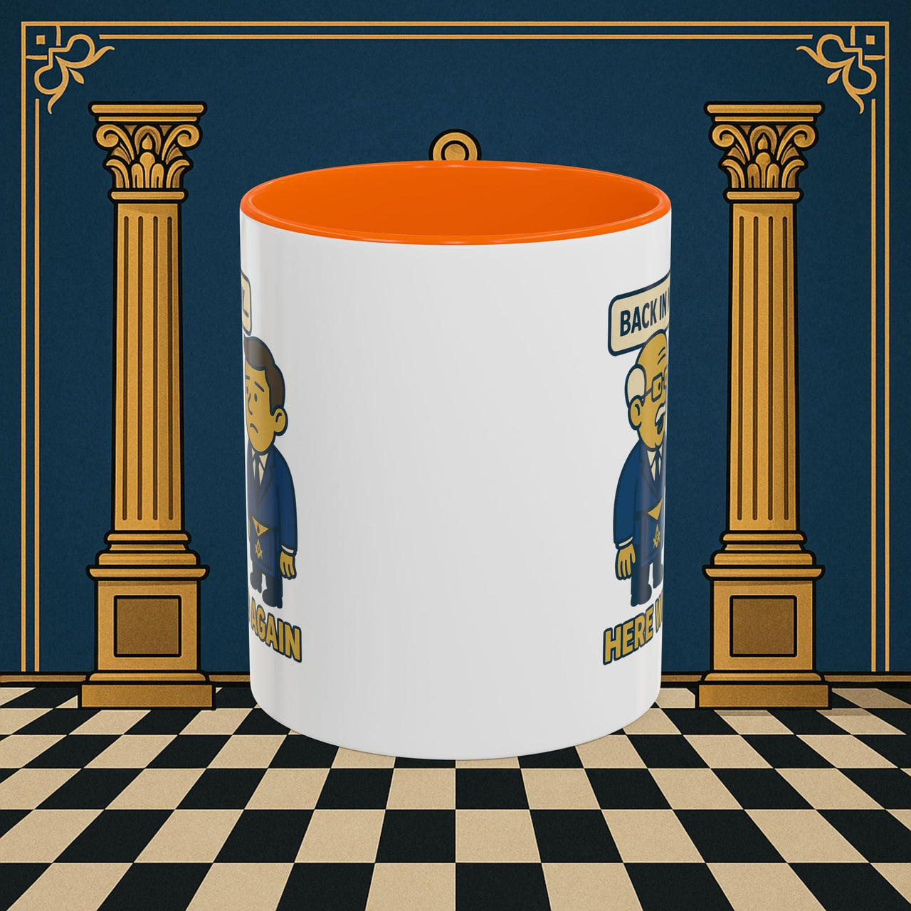 Masonic Mugs Ready to Go – Back in My Day… (Accent Coloured 11oz Mug) Printify