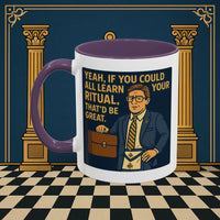 Masonic Mugs Ready to Go – Learn Your Ritual (Accent Coloured 11oz Mug) Printify