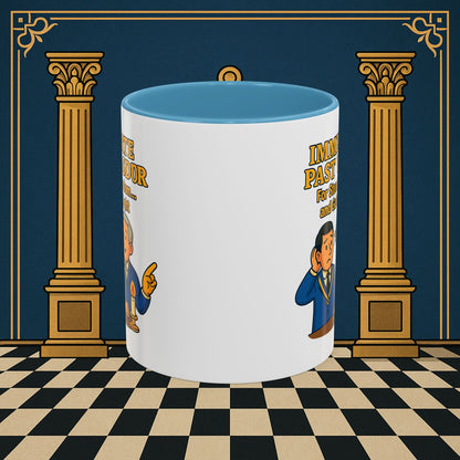 Masonic Mugs - Accent Coloured 11oz Mug - Masonic Wisdom Unveiled - Immediate Past Master Printify