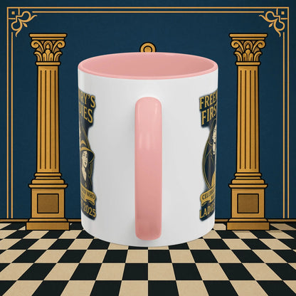 Masonic Mugs Ready to Go – Freemasonry’s First Ladies – Ladies’ Night 2025 (Accent Coloured 11oz Mug) Printify