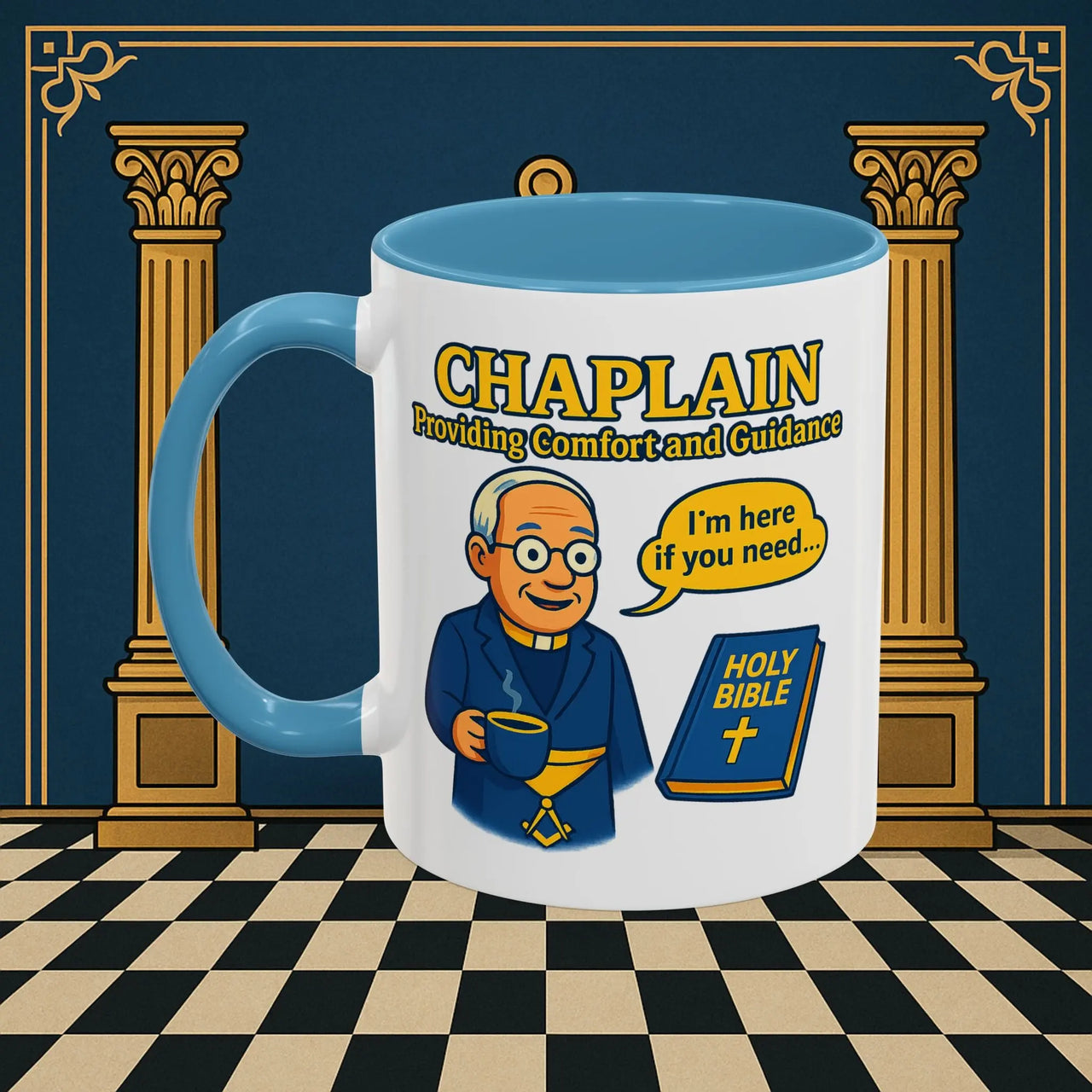 Masonic Mugs Ready to Go - Comfort in Faith - Chaplain Printify