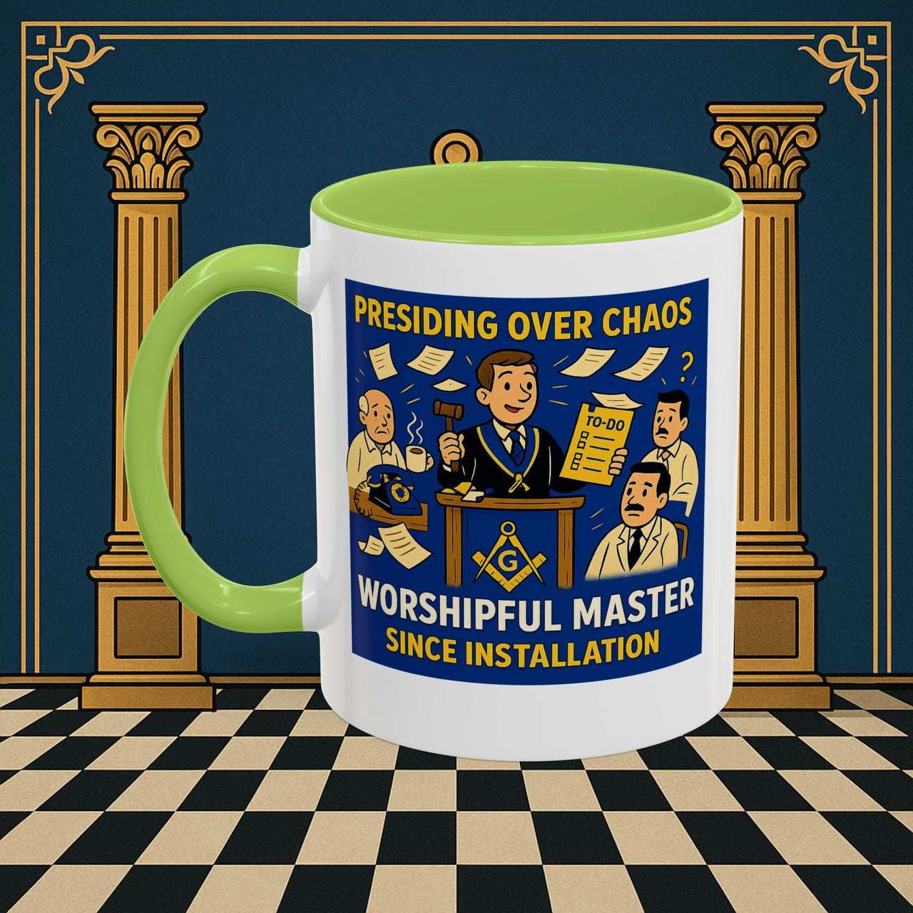 Masonic Mugs - Leadership Labyrinth - Worshipful Master Printify