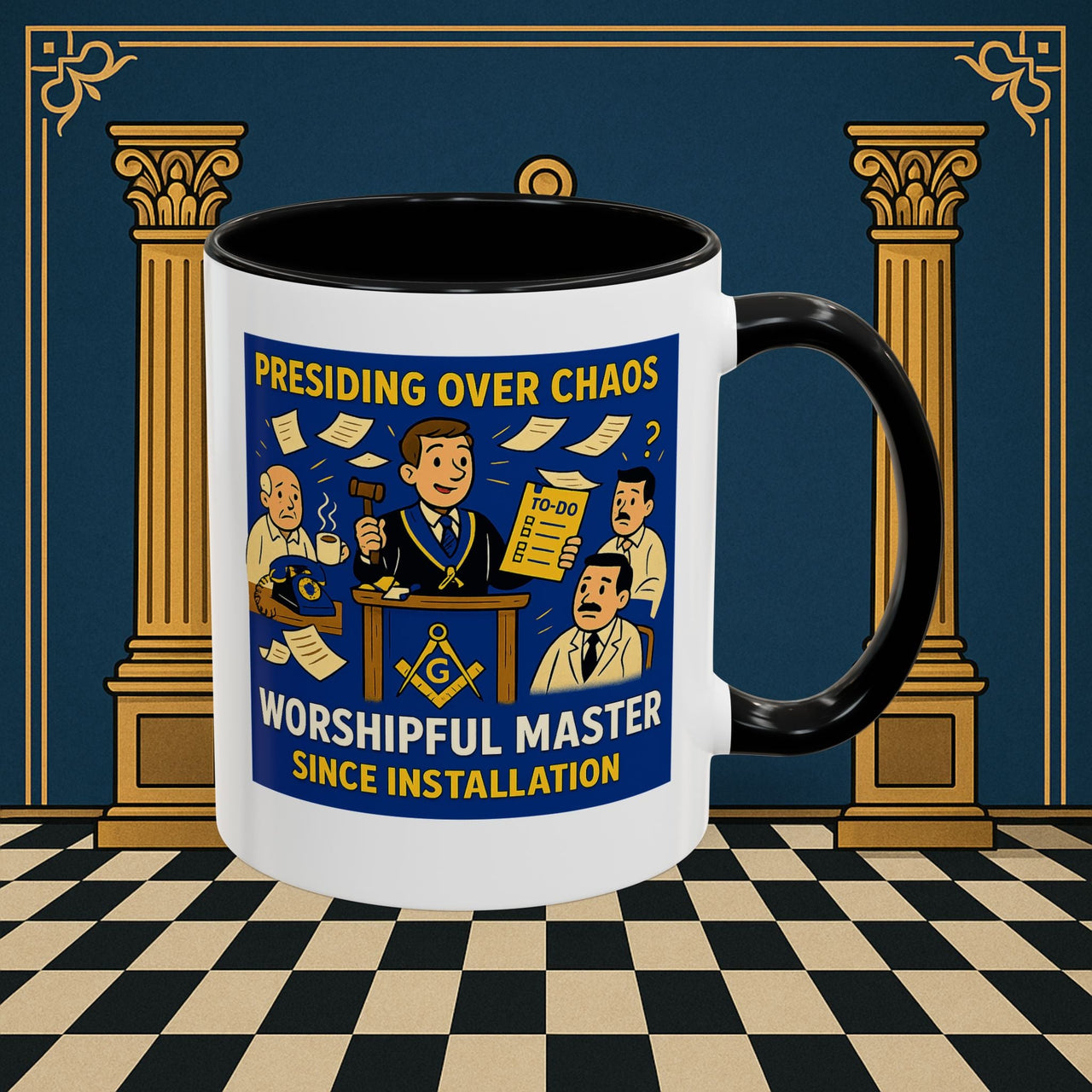 Masonic Mugs - Leadership Labyrinth - Worshipful Master Printify