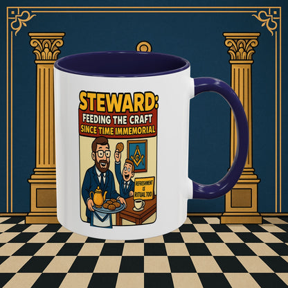 Masonic Mugs - Feeding Freemasonry's Fellowship - Steward Printify