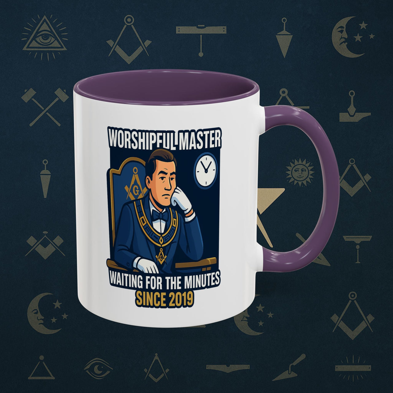 Masonic Mugs - Masonic Monotony - Worshipful Master Printify