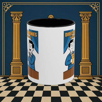 Masonic Mugs Ready to Go - Accent Coloured 11oz Mug - Toasting Protocol - Director of Ceremonies Printify