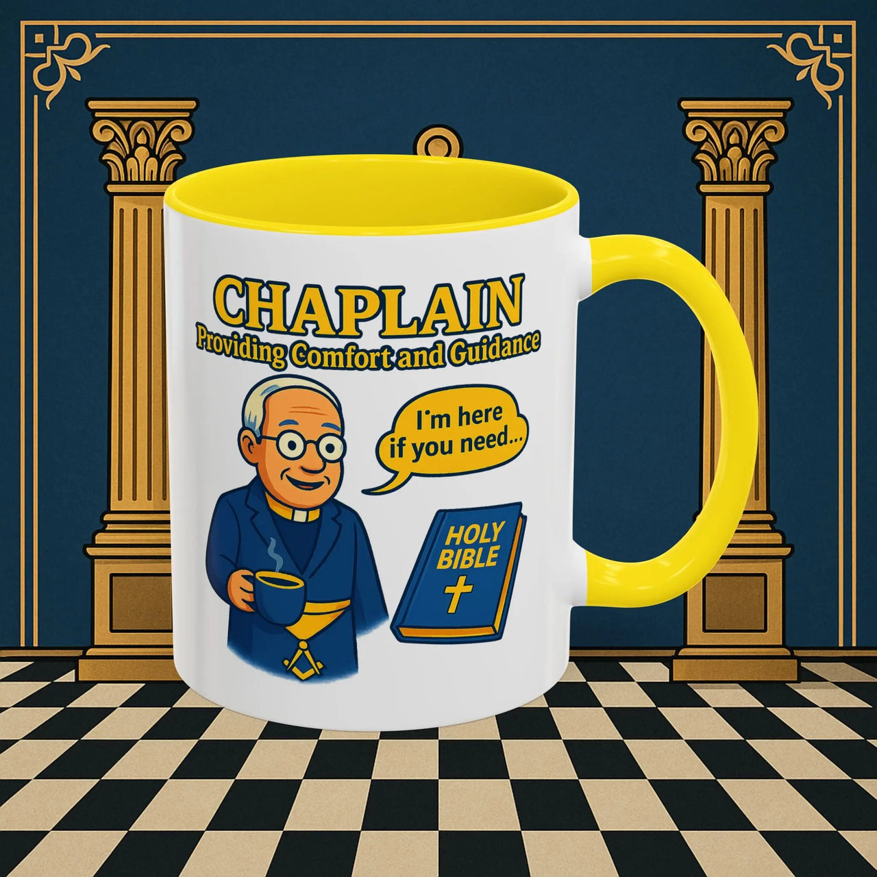 Masonic Mugs Ready to Go - Comfort in Faith - Chaplain Printify