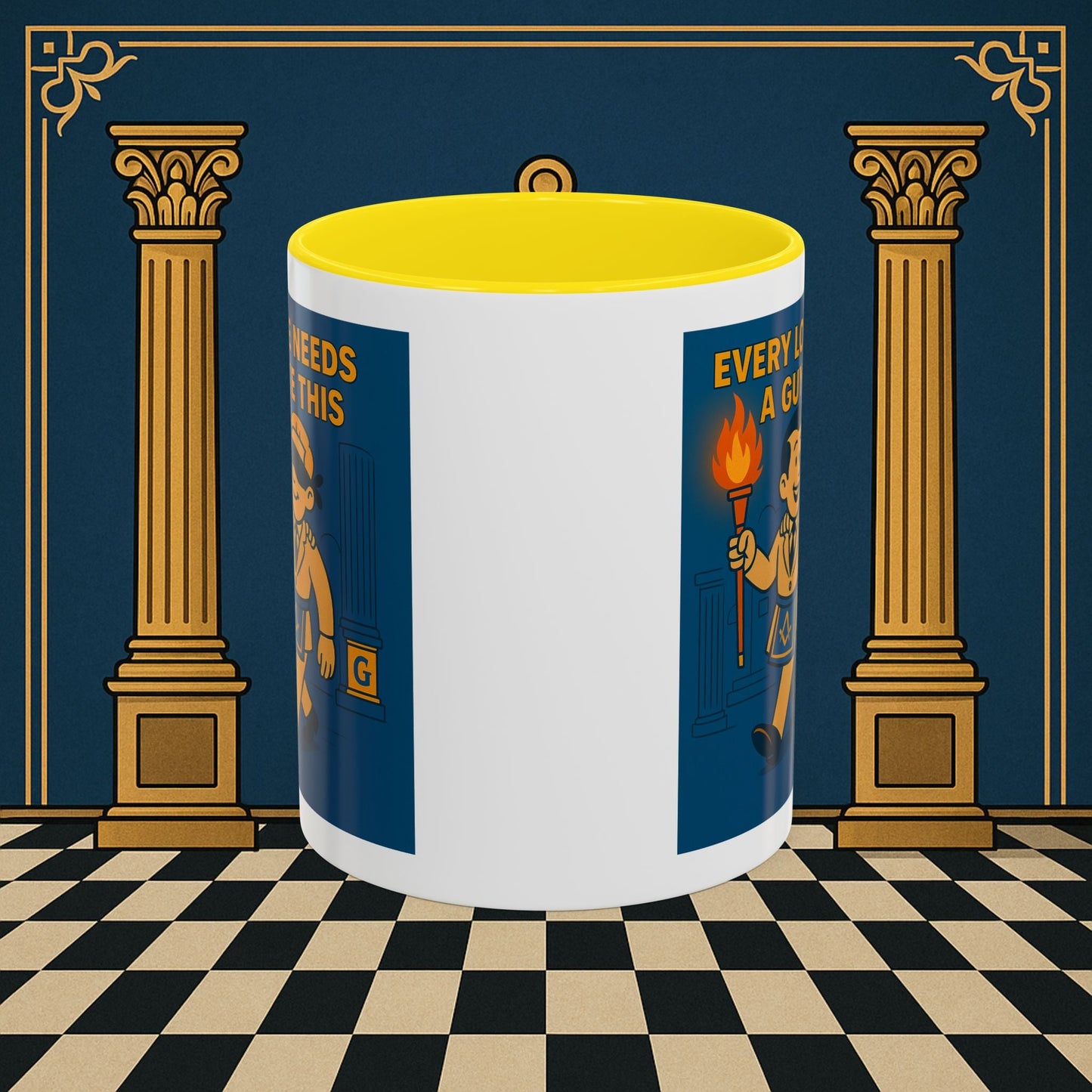 Masonic Mugs Ready to Go – Every Lodge Needs a Guy Like This (Accent Coloured 11oz Mug) Printify