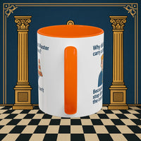 Masonic Mugs Ready to Go – Past Master with a Traffic Cone (Accent Coloured 11oz Mug) Printify