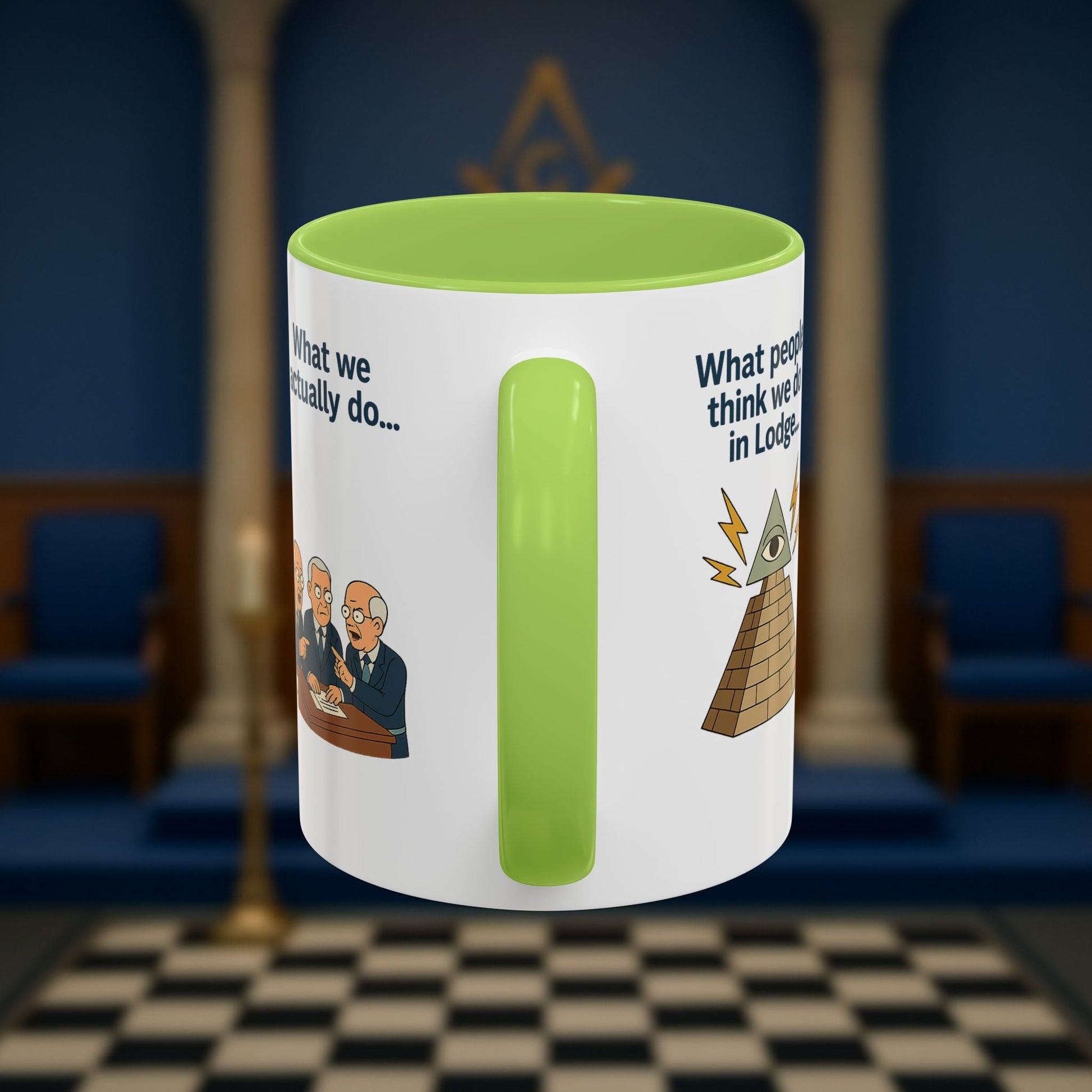 Masonic Mugs Ready to Go – Just for the Ceremony (Accent Coloured 11oz Mug) Printify