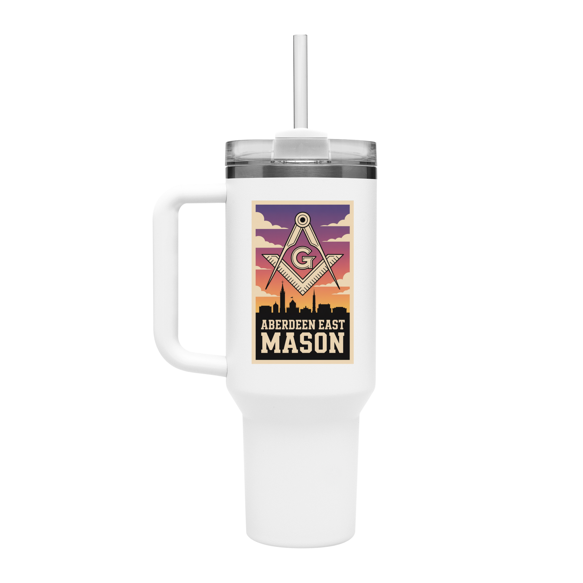 Aberdeen East Mason 40oz Stainless Steel Masonic Travel Tumbler AnywherePOD