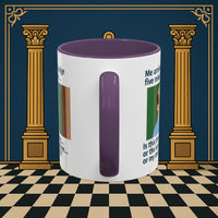Masonic Mugs Ready to Go – Five Minutes Late (Accent Coloured 11oz Mug) Printify