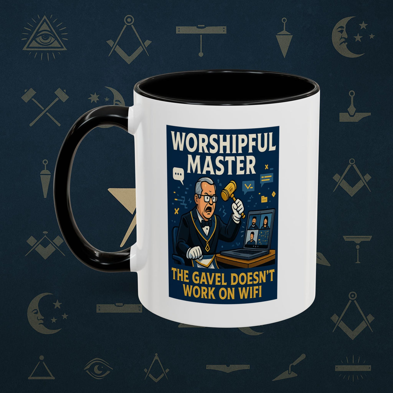 Masonic Mugs - Virtual Vertigo - Worshipful Master Printify