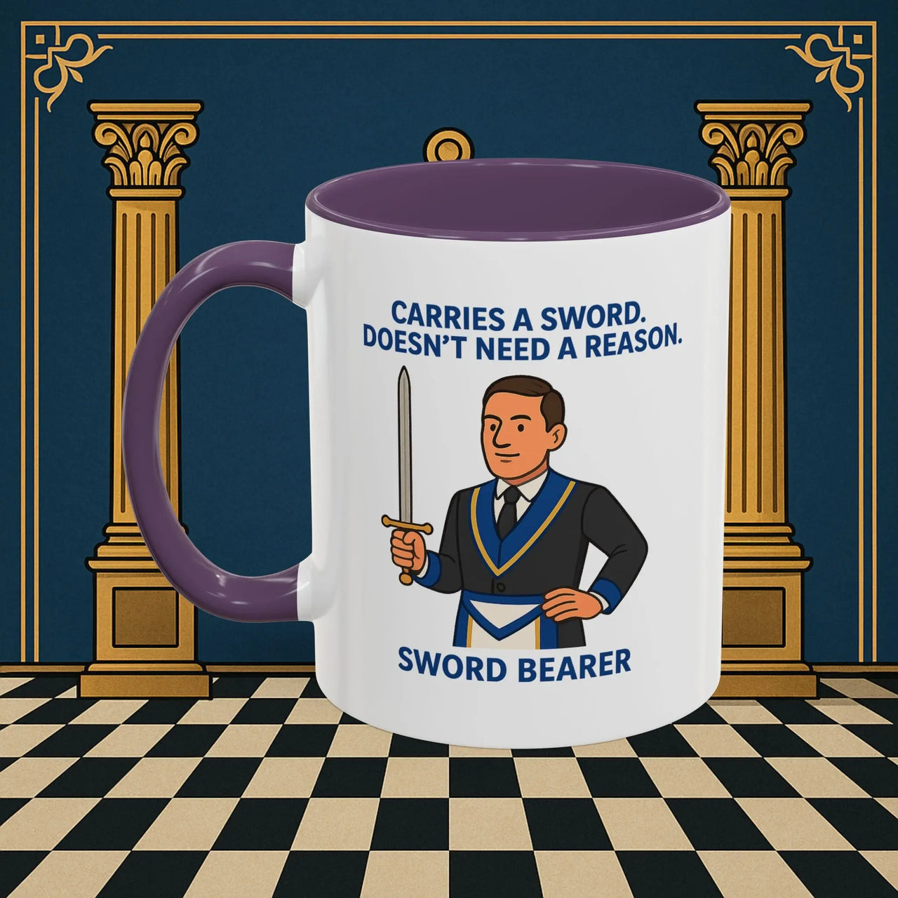 Masonic Mugs - Sword of Mystery - Provincial Sword Bearer Printify